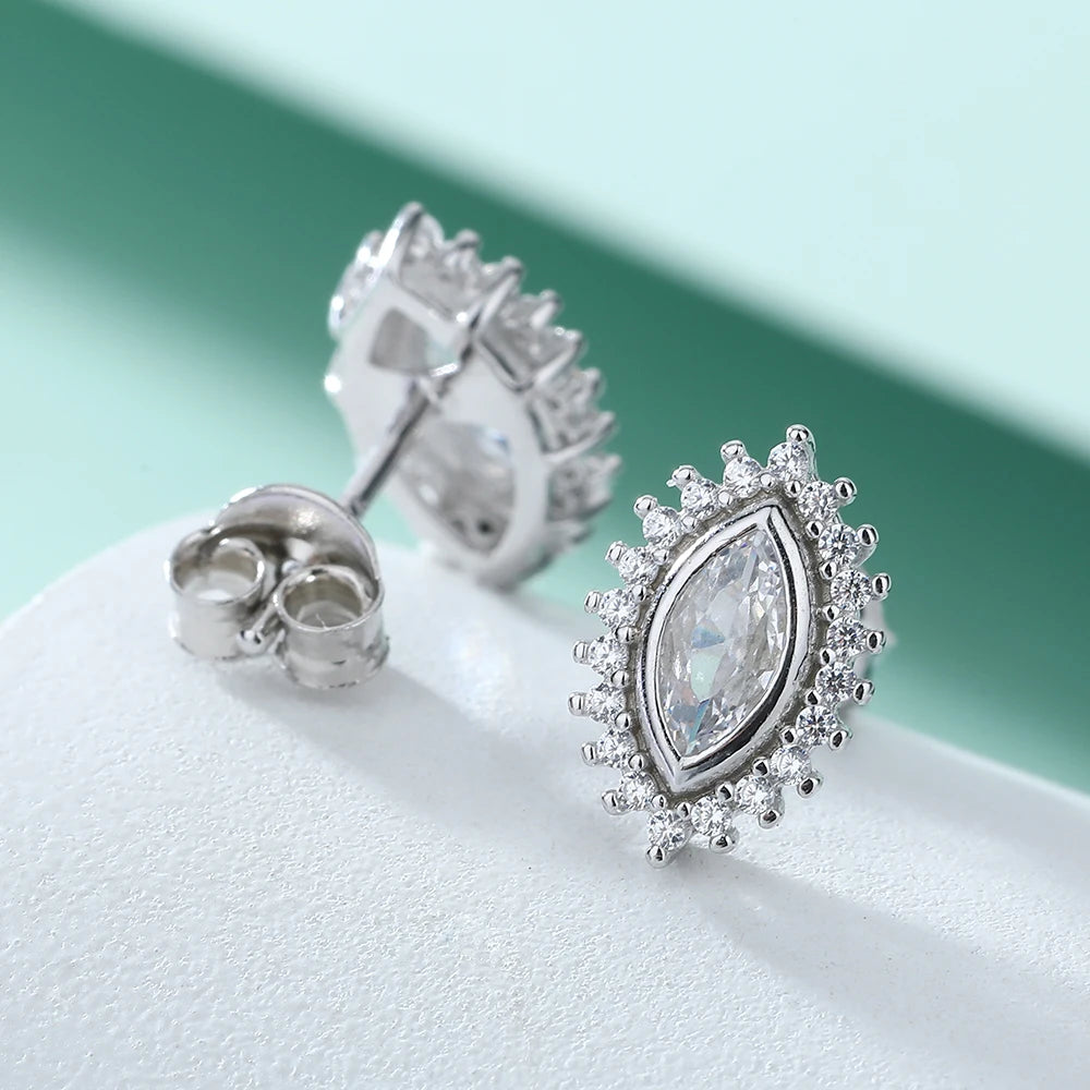 sterling silver jewelry - 925 Silver Earrings SLM0024E-catalogue side view