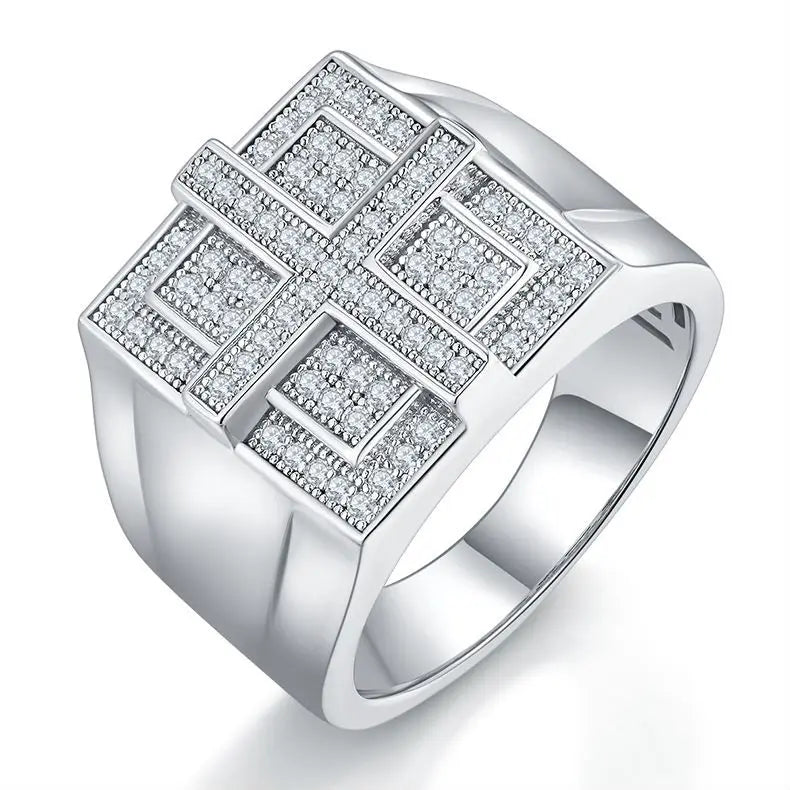 sterling silver jewelry - 925 Silver Ring SLM0068R-silver-6 front view