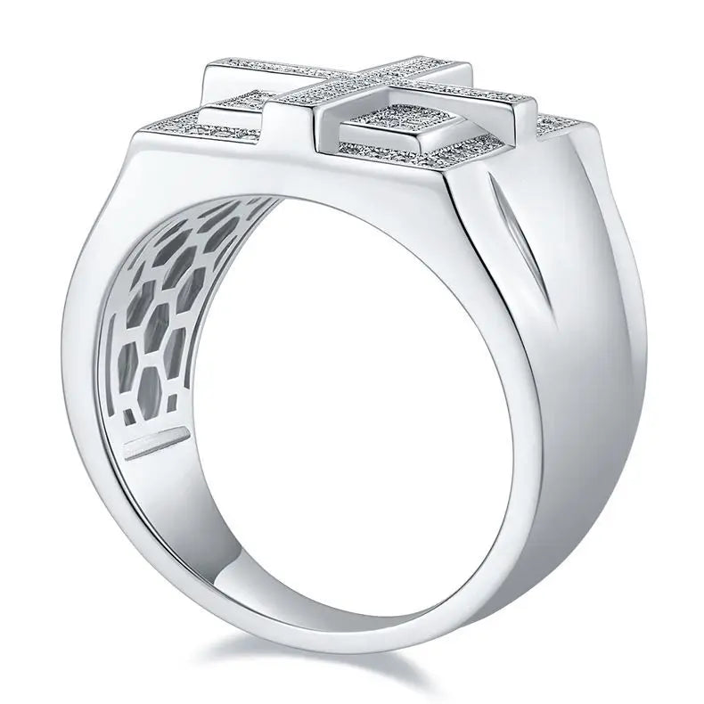 sterling silver jewelry - 925 Silver Ring SLM0068R-silver-6 open view
