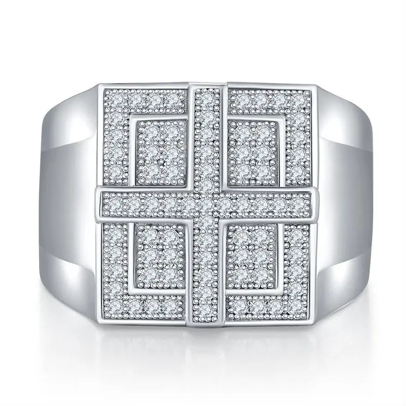 sterling silver jewelry - 925 Silver Ring SLM0068R-silver-6 side view