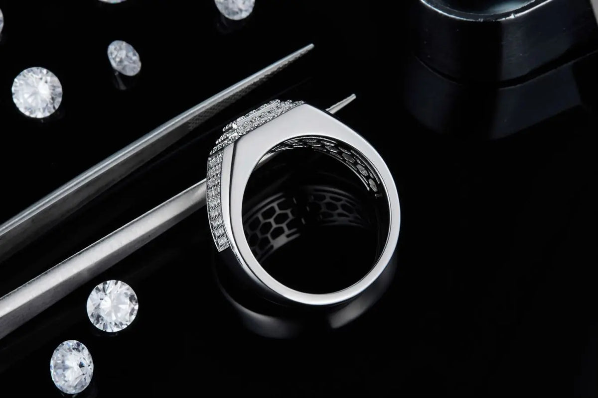 sterling silver jewelry - Silver Ring SLM0071R-silver-6 detail view