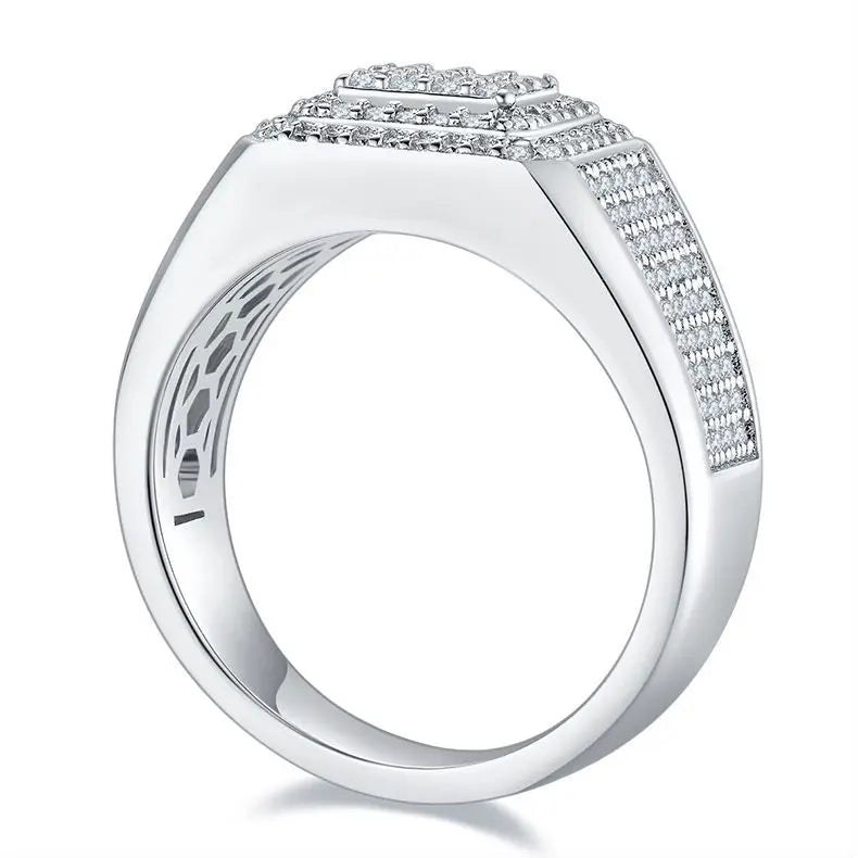 sterling silver jewelry - Silver Ring SLM0071R-silver-6 open view