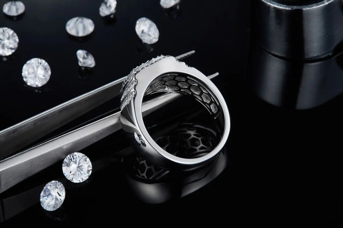 sterling silver jewelry - Silver Ring SLM0073R-silver-6 detail view