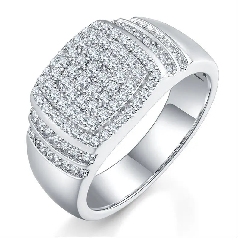 sterling silver jewelry - Silver Ring SLM0073R-silver-6 front view