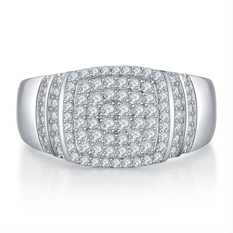 sterling silver jewelry - Silver Ring SLM0073R-silver-6 open view