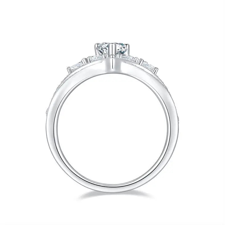 sterling silver jewelry - 925 Silver Ring SLM0057R-silver-6 side view