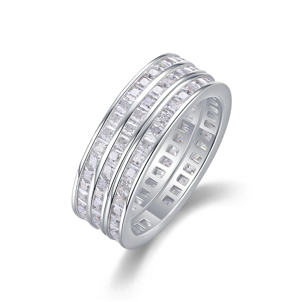 sterling silver jewelry - 925 Silver Rings SLM0140R-silver-6 front view