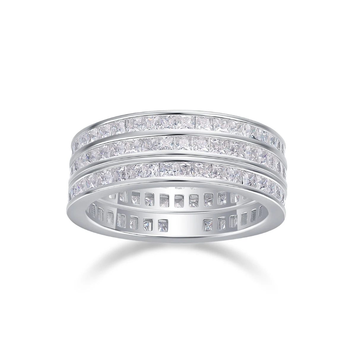 sterling silver jewelry - 925 Silver Rings SLM0140R-silver-6 open view