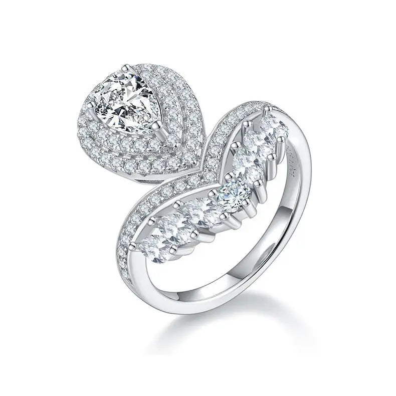 sterling silver jewelry - Ring SLM0056R-silver-6 front view