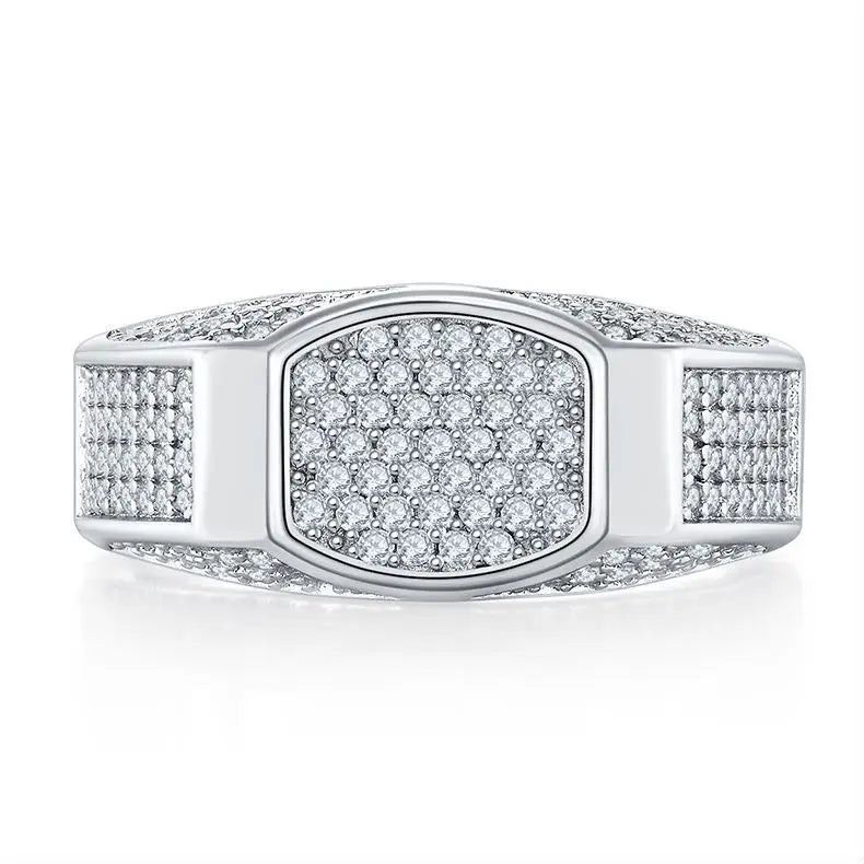 sterling silver jewelry - Silver Ring SLM0072R-silver-6 open view