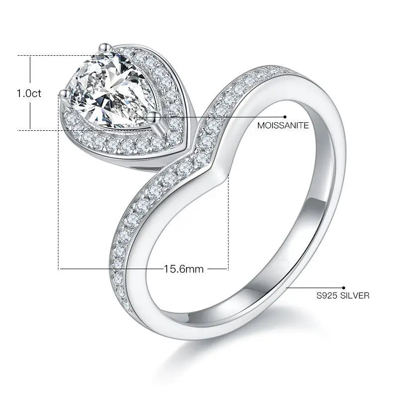 sterling silver jewelry - Silver Ring SLM0052R-White-6 detail view