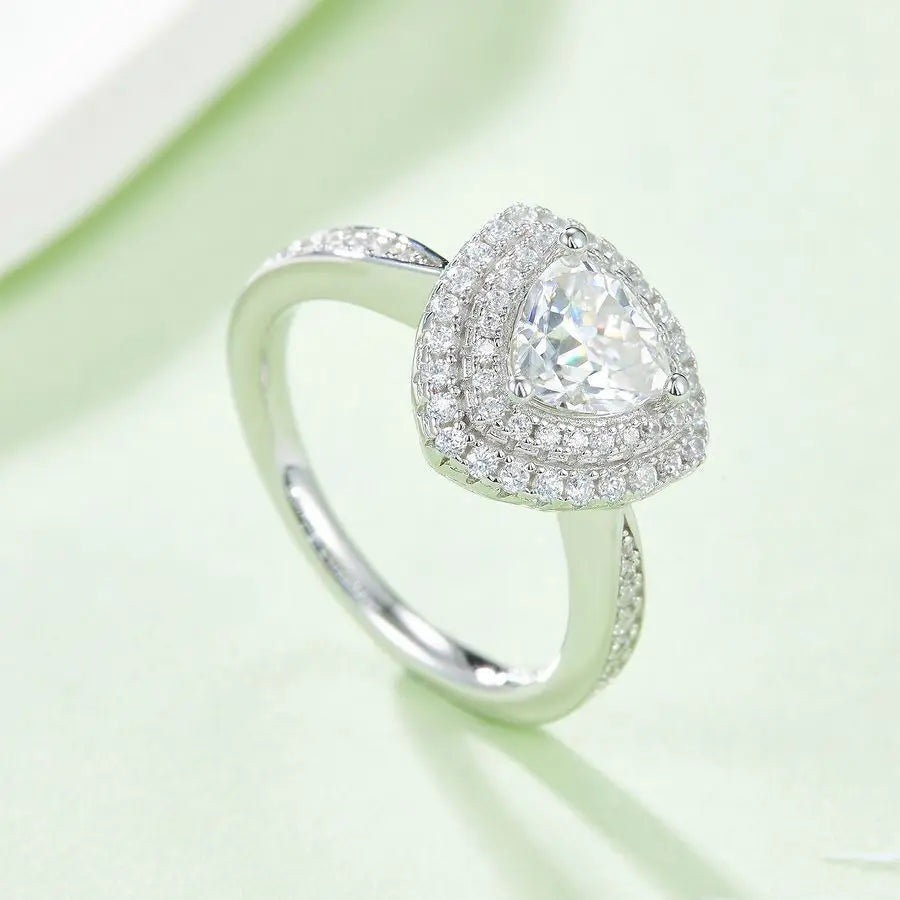 sterling silver jewelry - Silver Ring SLM0048R-White-6 detail view