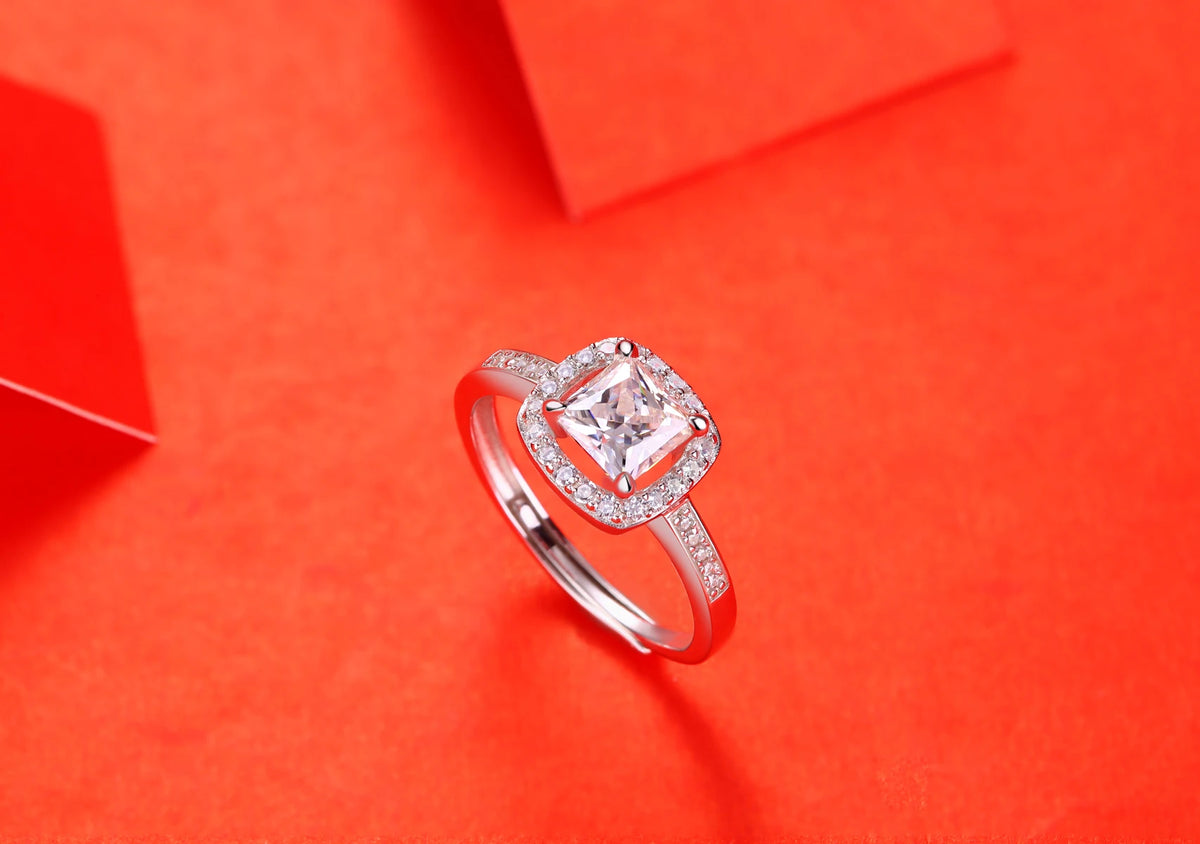 sterling silver jewelry - Silver Rings SLM0142R-silver-6 side view