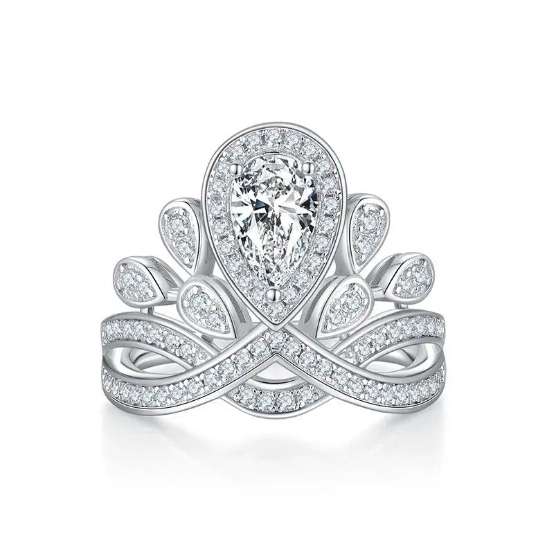 sterling silver jewelry - White Silver Jewelry SLM0053R-White-6 detail view
