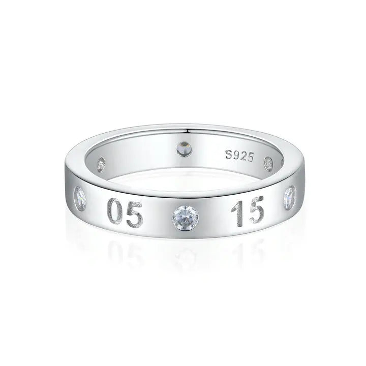 sterling silver jewelry - Silver Gold Rings SLZ0039R-silver ring-10 front view
