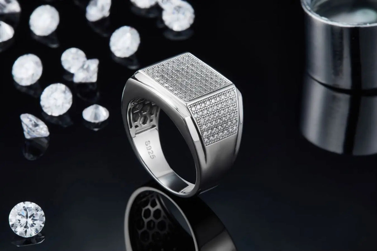 sterling silver jewelry - Silver Gold Ring SLM0069R-silver-6 product view 06