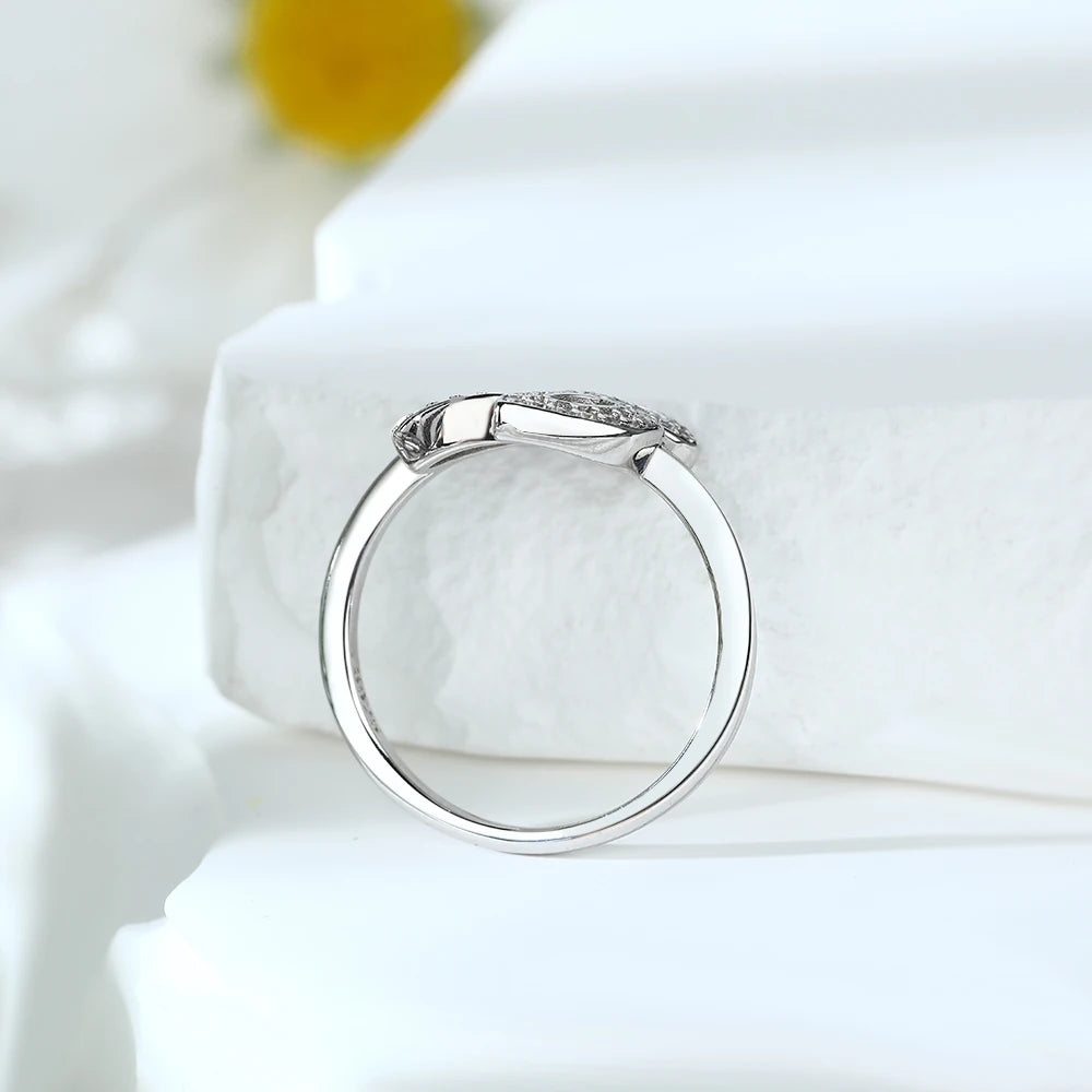 sterling silver jewelry - 925 Silver White Ring Rings SLZ0002R-catalogue-6 side view