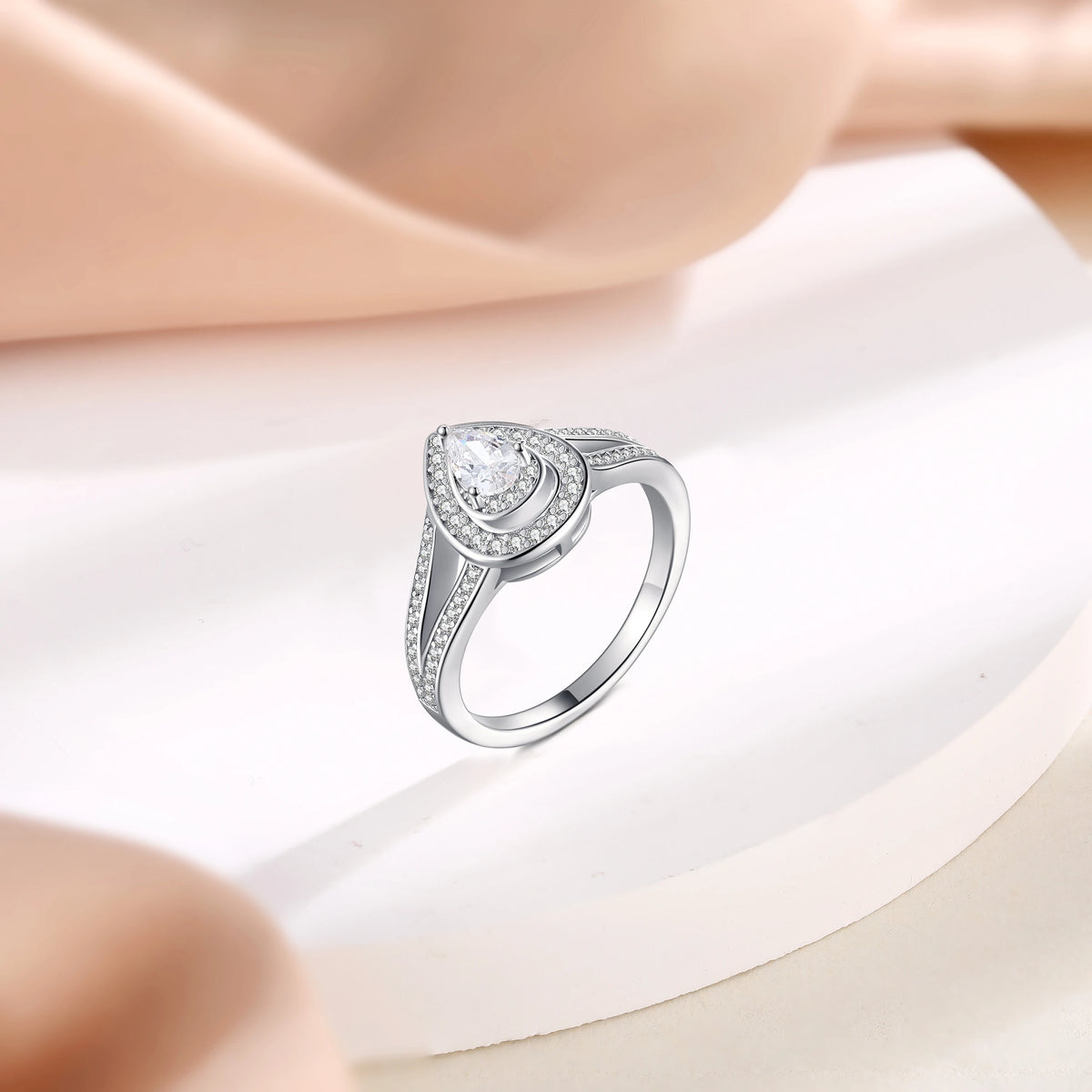 sterling silver jewelry - 925 White Gold Ring Rings SLZ0013R-catalogue-6 detail view
