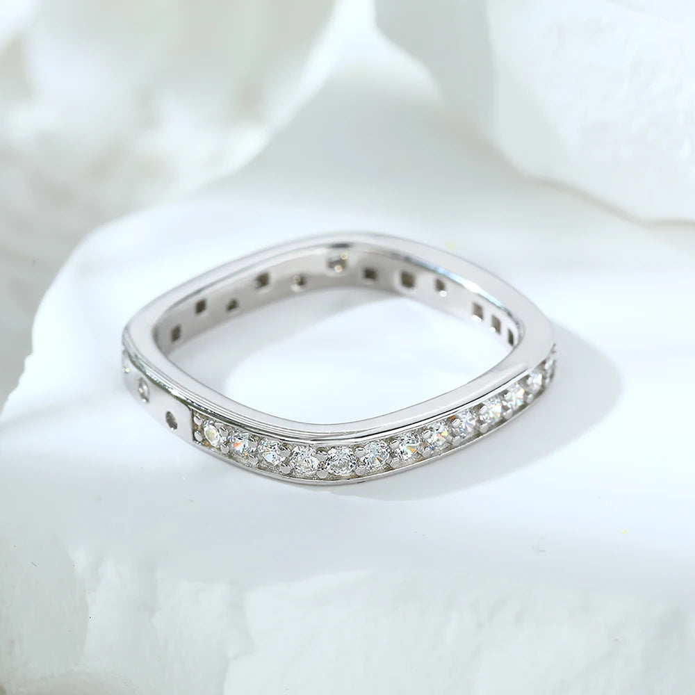 sterling silver jewelry - 925 White Gold Rings SLZ0004R-catalogue-6 detail view
