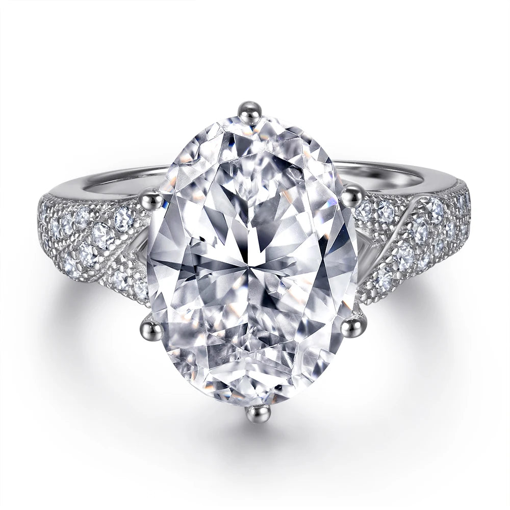 sterling silver jewelry - 10 Silver Rings SLZ0046R-Rhodium-6 front view