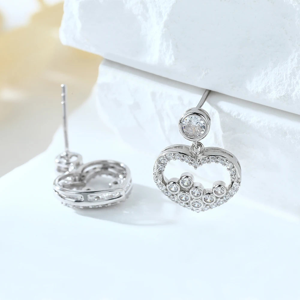 sterling silver jewelry - 925 Silver Earrings SLM0032E-catalogue side view