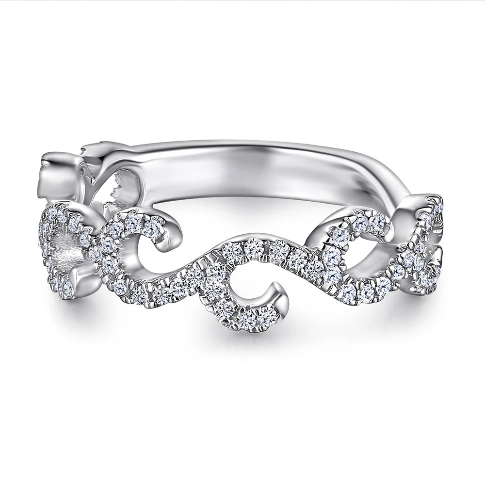 sterling silver jewelry - 925 Silver Rings SLZ0043R-silver ring-6 front view