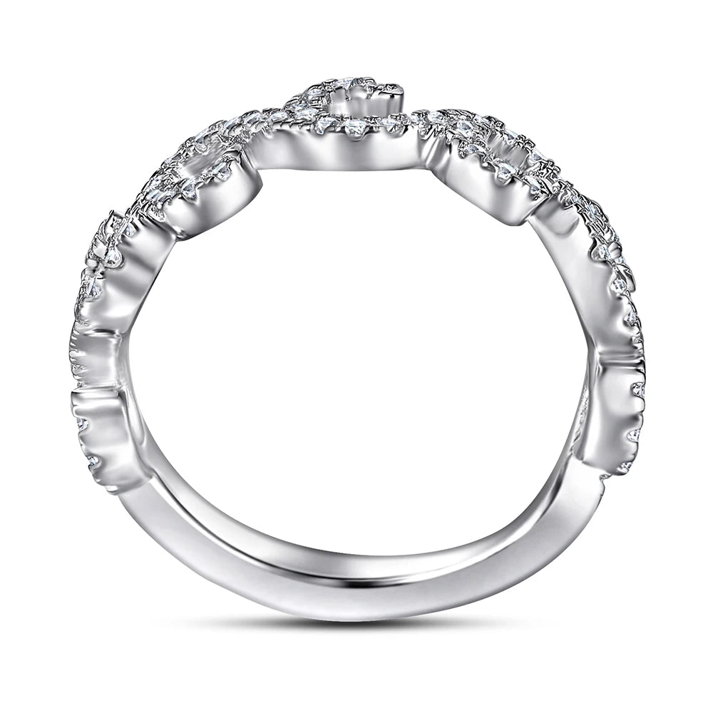 sterling silver jewelry - 925 Silver Rings SLZ0043R-silver ring-6 open view