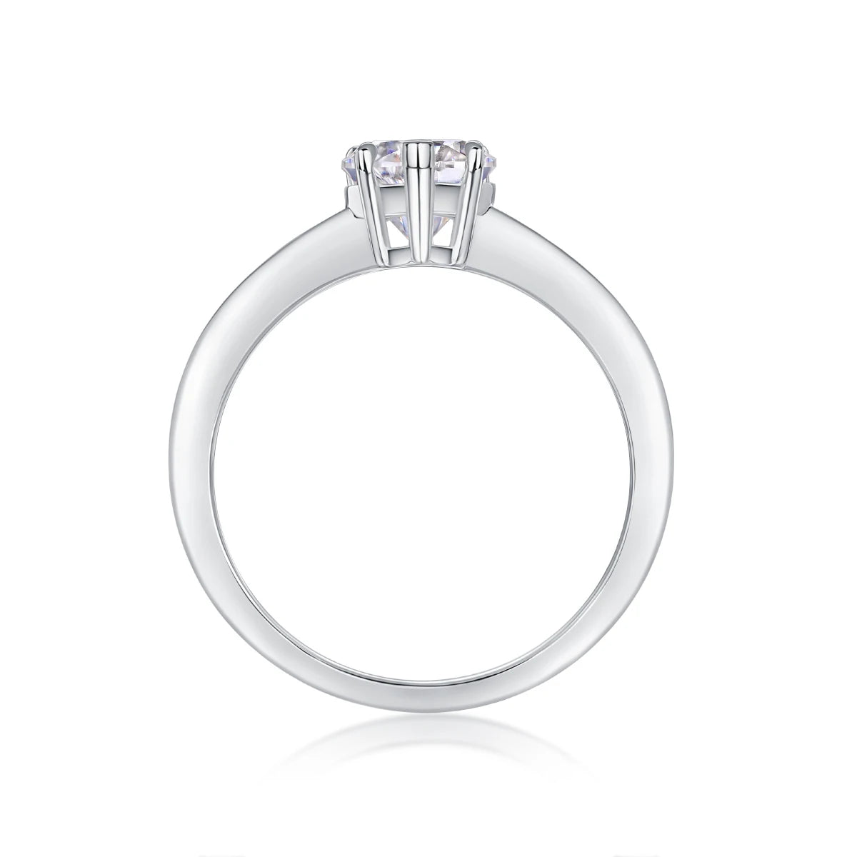 sterling silver jewelry - 925 Silver White Ring SLM0130R-silver-6 open view