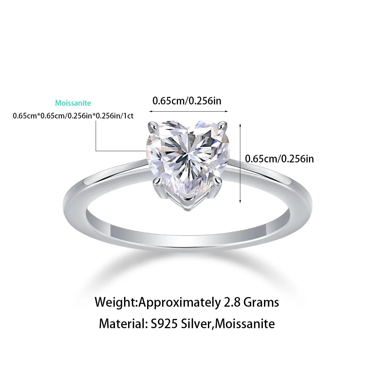 sterling silver jewelry - 925 Silver White Ring SLM0130R-silver-6 product view 05