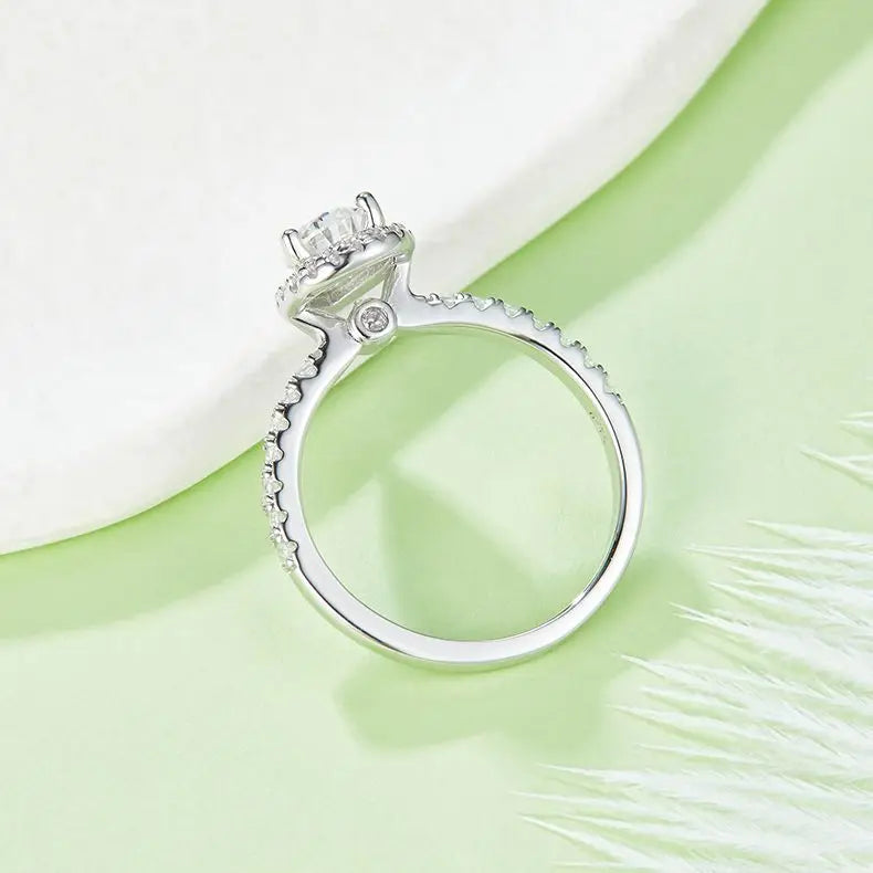 sterling silver jewelry - Ring SLM0051R-White-6 detail view