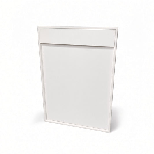 White 14-position necklace display tray upright empty view
