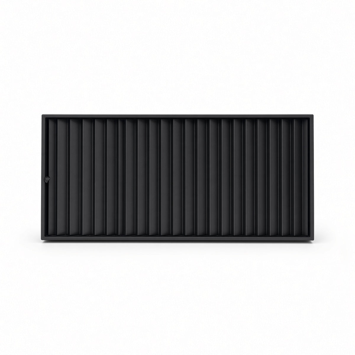 Black 24-row bracelet display tray front view