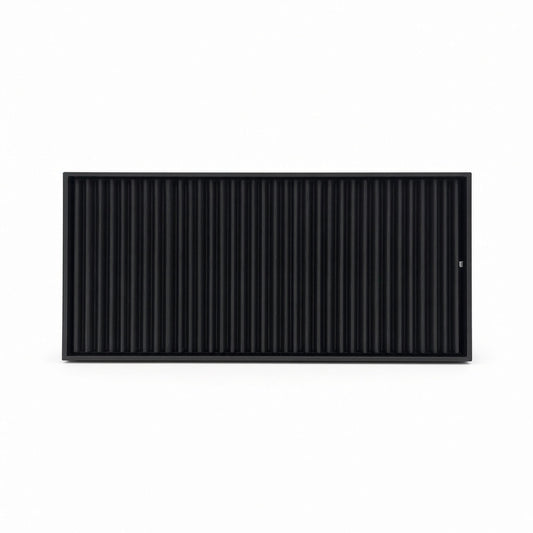 Black 32-row bracelet display tray front view