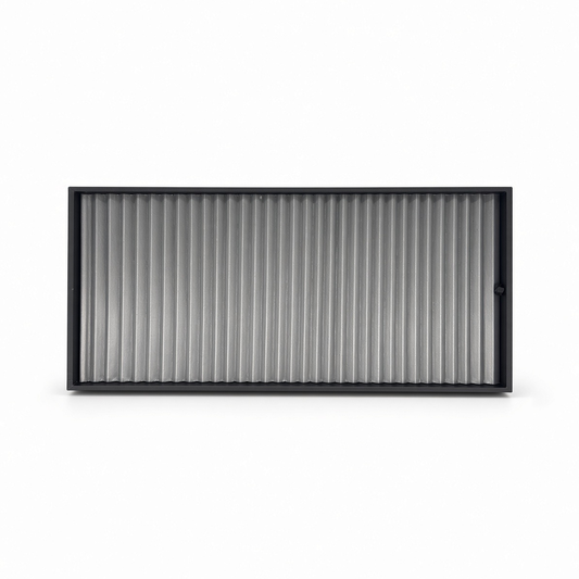 Silver 32-row bracelet display tray front view