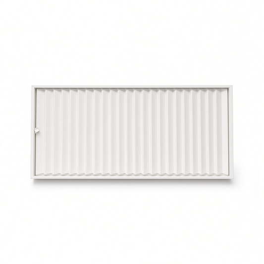 White 32-row bracelet display tray front view
