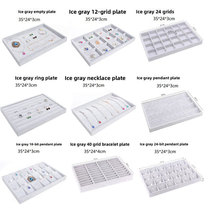 Gray Velvet  Jewelry Tray