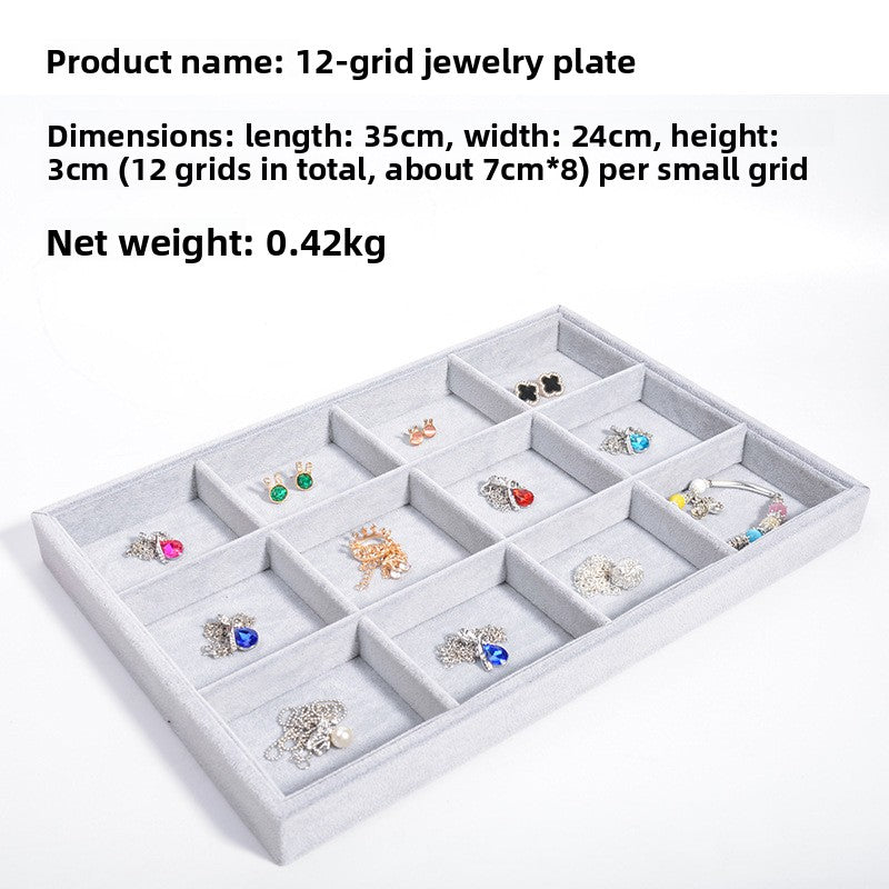 Gray Velvet  Jewelry Tray
