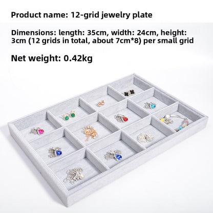 Gray Velvet  Jewelry Tray