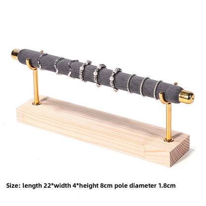 Solid wood ring display stand