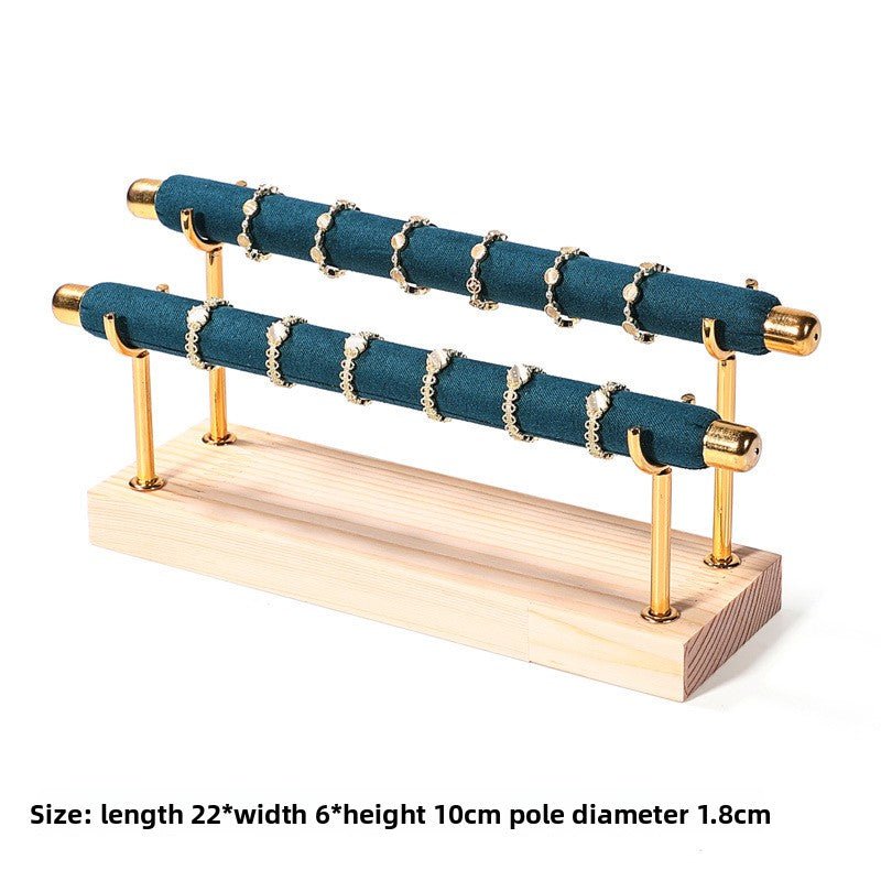 Solid wood ring display stand