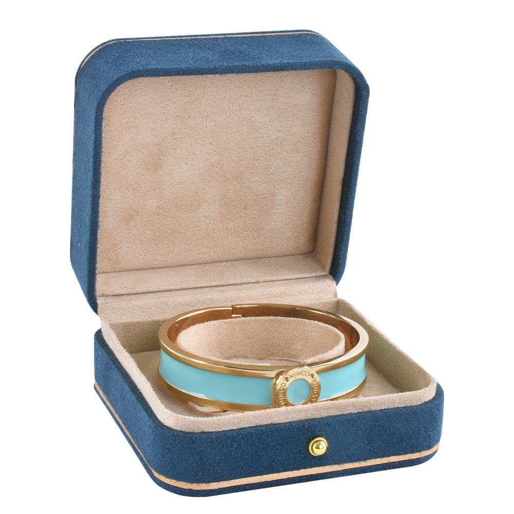 watch box - Blue Suede Watch Box V15BA-B BK front view