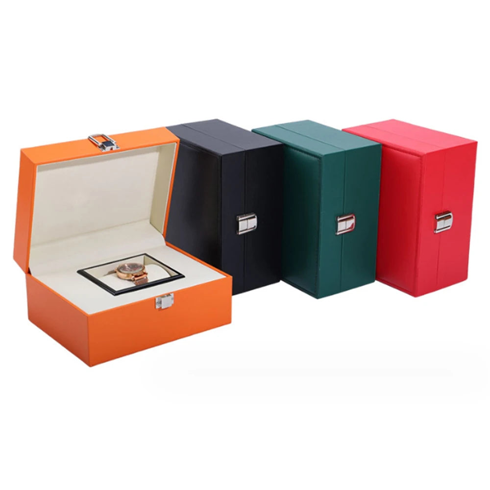 watch box - PU Leather Watch Box Display Watches C00613 side view
