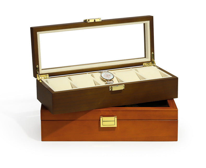 watch box - Wood Watch Box Display C01272 front view